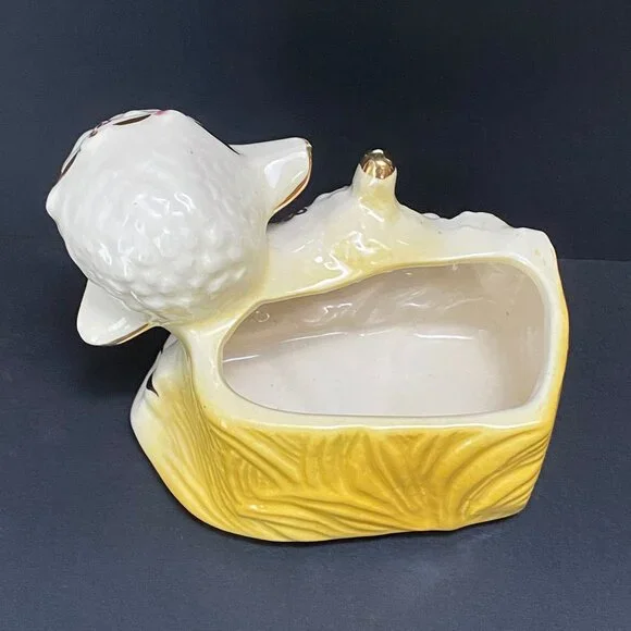 Vintage 23K Gold Guaranteed 1950s Lamb Planter - Picture 8 of 8